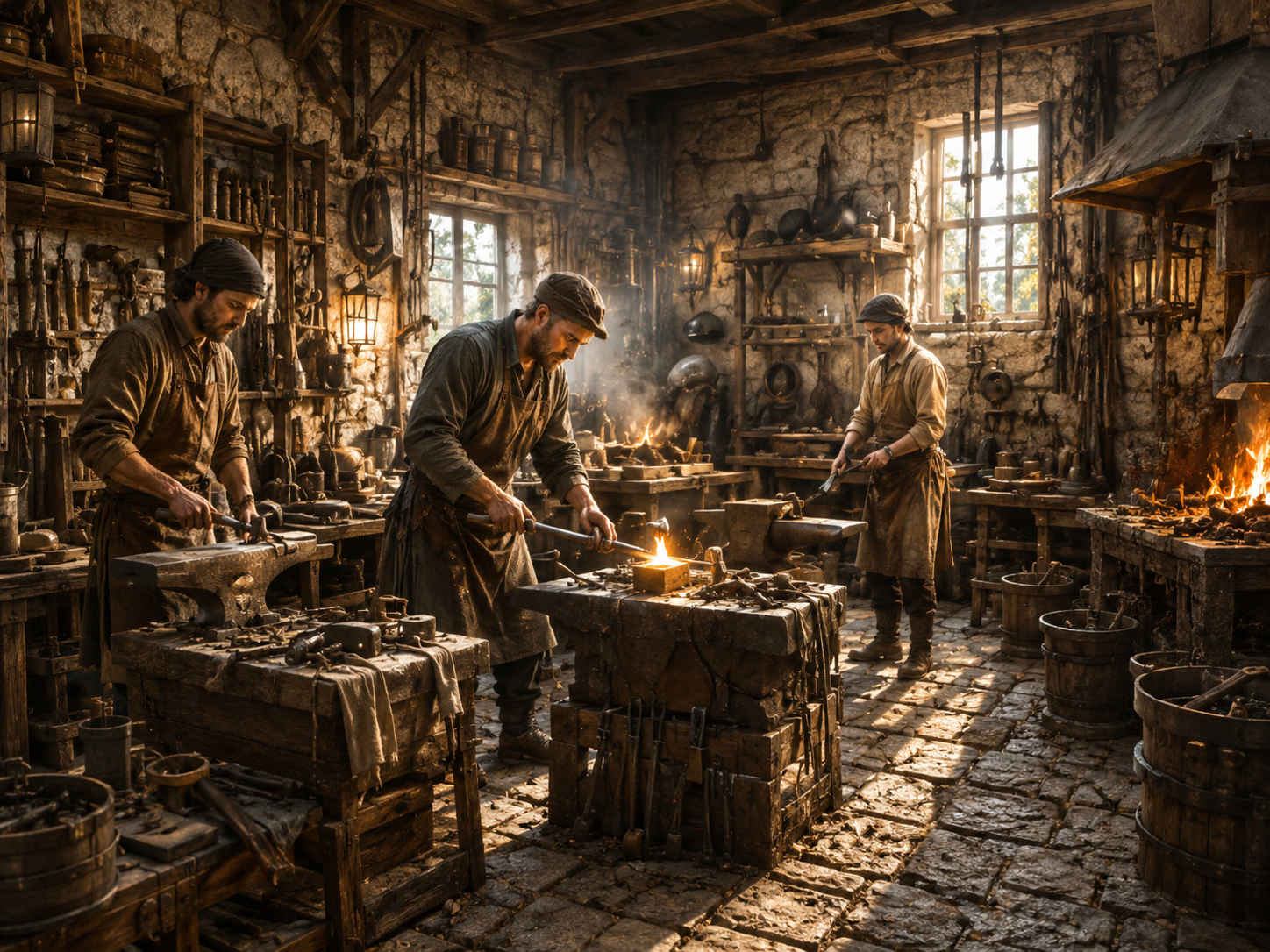 The Workshop at Fort Kael — smithy and repair station in The Fractured Elden