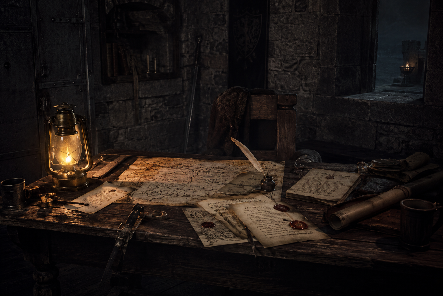 The command table at Fort Kael